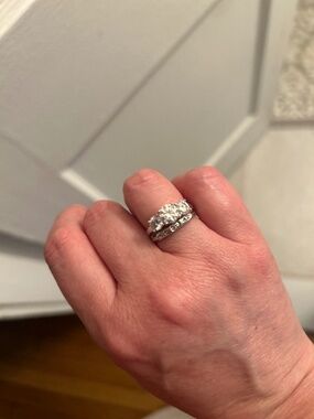 Moissanite & Sterling silver
